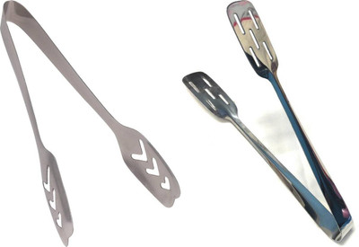 A2SK Momo tong + Slotted cake tong 21 cm Serving Tong Set