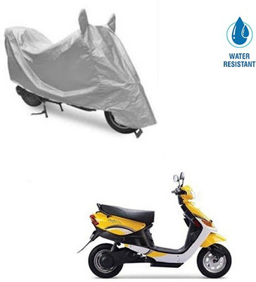 MOTOWORLD Two Wheeler Cover for Indus(Yo, Silver)