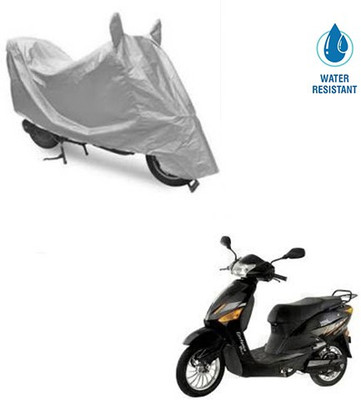 MOTOWORLD Two Wheeler Cover for Hero(Electric Zippy, Silver)
