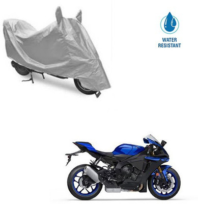 SRENTERPRISES Two Wheeler Cover for Yamaha(YZF R1, Silver)