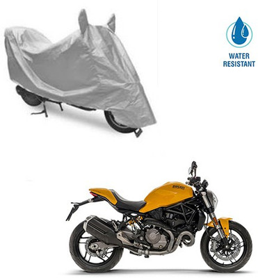 MOTOWORLD Two Wheeler Cover for Ducati(Monster 821, Silver)