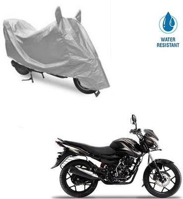 SRENTERPRISES Two Wheeler Cover for Bajaj(Discover 150 s, Silver)