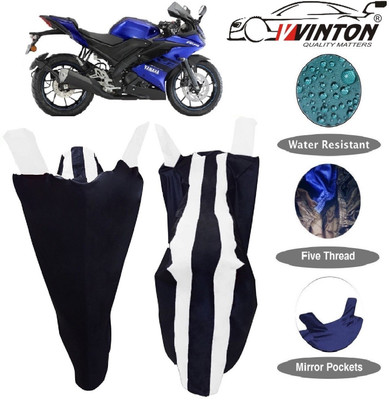 V VINTON Two Wheeler Cover for Yamaha(R15, White)