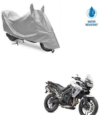 MOTOWORLD Two Wheeler Cover for Triumph(Tiger 800 XR, Silver)