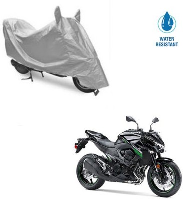 MOTOWORLD Two Wheeler Cover for Kawasaki(Z800, Silver)