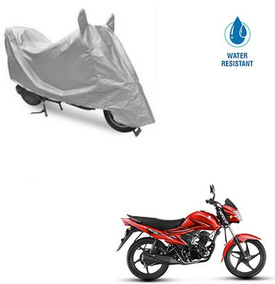 SRENTERPRISES Two Wheeler Cover for Suzuki(Hayate, Silver)