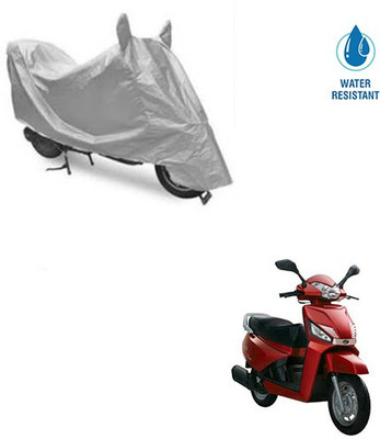 MOTOWORLD Two Wheeler Cover for Mahindra(Gusto, Silver)