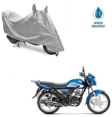 MOTOWORLD Two Wheeler Cover for Hero(CD 110 Dream, Silver)
