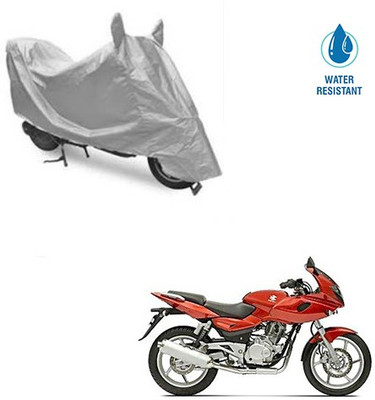 MOTOWORLD Two Wheeler Cover for Bajaj(Pulsar 220 DTS-i, Silver)