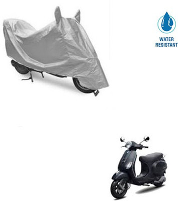 MOTOWORLD Two Wheeler Cover for Piaggio(Vespa LX, Silver)