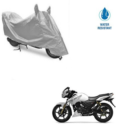 MOTOWORLD Two Wheeler Cover for TVS(Apache RTR 180, Silver)