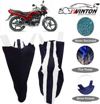 V VINTON Two Wheeler Cover for Hero(Passion Plus, White)