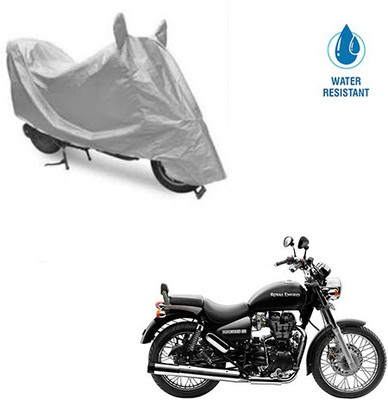MOTOWORLD Two Wheeler Cover for Royal Enfield(Thunderbird 500, Silver)