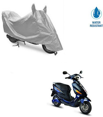 MOTOWORLD Two Wheeler Cover for Hero(Electric Cruz, Silver)