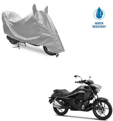 MOTOWORLD Two Wheeler Cover for Suzuki(Intruder, Silver)
