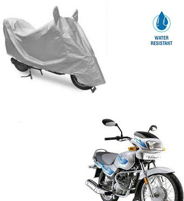 MOTOWORLD Two Wheeler Cover for TVS(Victor GLX, Silver)