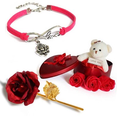 University Trendz Jewelry, Soft Toy, Artificial Flower Gift Set