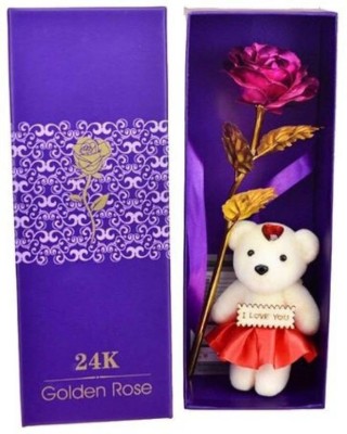 ASHIRWAD Soft Toy, Artificial Flower Gift Set