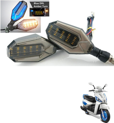 AuTO ADDiCT Front, Rear, Side LED Indicator Light for Mahindra Gusto(Blue, Yellow)
