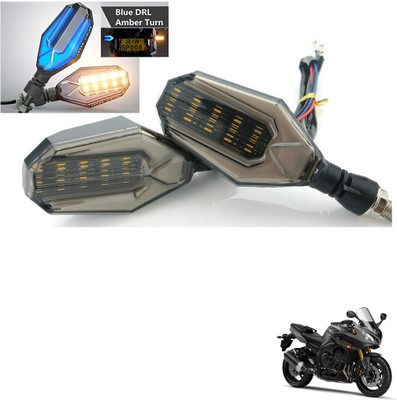 AuTO ADDiCT Front, Rear, Side LED Indicator Light for Yamaha Fazer(Blue, Yellow)