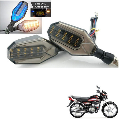 KOZDIKO Front, Side, Rear LED Indicator Light for Hero HF Deluxe(Blue)