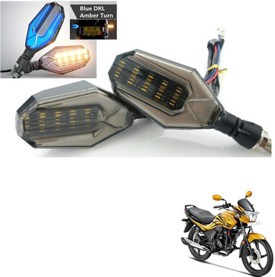 AuTO ADDiCT Front, Rear, Side LED Indicator Light for Hero Passion X Pro(Blue, Yellow)