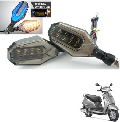 KOZDIKO Front, Side, Rear LED Indicator Light for TVS Wego(Blue)