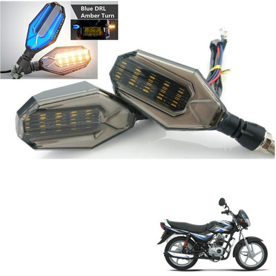 AuTO ADDiCT Front, Rear, Side LED Indicator Light for Bajaj CT 100(Blue, Yellow)