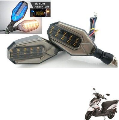 AuTO ADDiCT Front, Rear, Side LED Indicator Light for Yamaha Ray Z(Blue, Yellow)