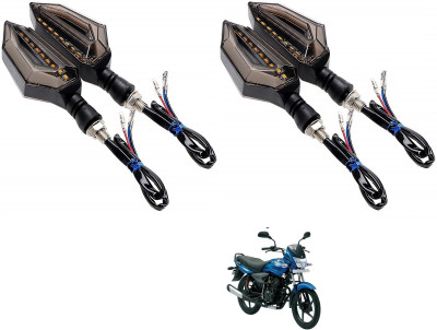 AuTO ADDiCT Front, Rear, Side LED Indicator Light for Bajaj Platina 100(Black, Yellow)