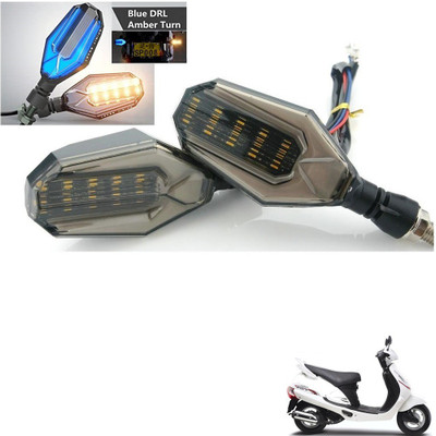 AuTO ADDiCT Front, Rear, Side LED Indicator Light for Mahindra Duro(Blue, Yellow)