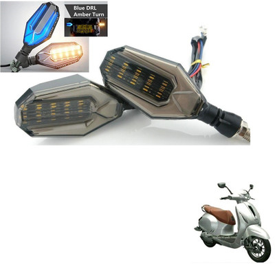 AuTO ADDiCT Front, Rear, Side LED Indicator Light for Bajaj Centra(Blue, Yellow)