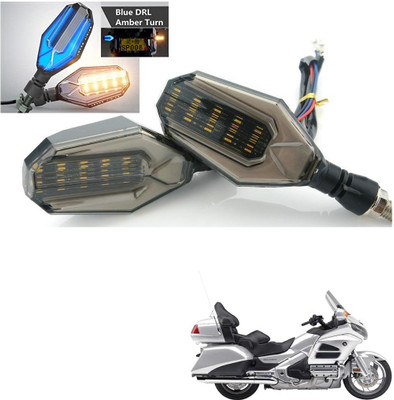 AuTO ADDiCT Front, Rear, Side LED Indicator Light for Honda A180(Blue, Yellow)