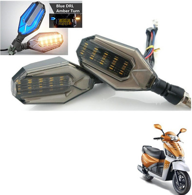 AuTO ADDiCT Front, Rear, Side LED Indicator Light for Mahindra Gusto(Blue, Yellow)