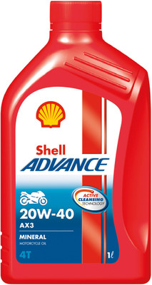 Shell Advance AX3 4T 20W-40 High Performance Engine Oil(1 L)