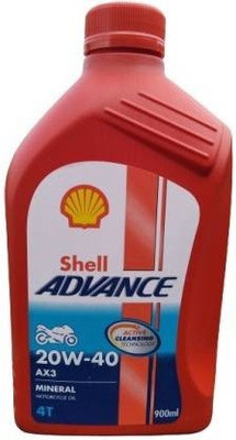 Shell Advance AX3 4T 20W-40 High Performance Engine Oil(900 ml)