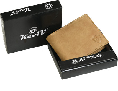 Keviv Men Brown Artificial Leather Wallet(12 Card Slots)