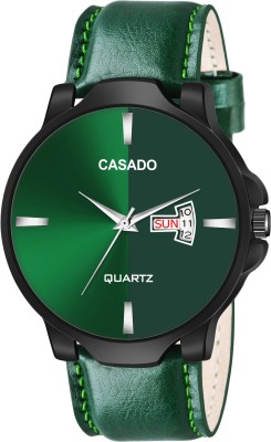 Casado All Green Day and Date Functioning Two Tone Dial Water Resistant Quartz All Green Day and Date Functioning Two Tone Dial Water Resistant Quartz Analog Watch  - For Boys