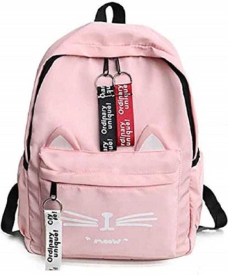 Bharti Backpack Cute Style Female Student Waterproof Anti Thief Colleg Backpack 20 L Backpack(Pink)