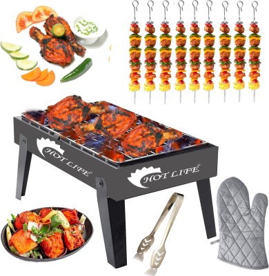 HOT BERG CoalPressBBQIronPaneerTikkaServingPlatter(Packof1) Charcoal Grill