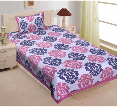 shri shyam 144 TC Cotton Single Jaipuri Prints Flat Bedsheet(Pack of 1, Multicolor)
