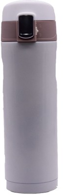 Kookee Stainless Steel Double Wall Plain Design Vaccum 500 ml Bottle(Pack of 1, White, Steel)