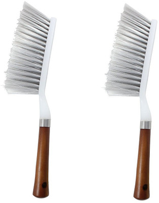 Timeline Cleaning Brush with Hard and Long Bristles for Car Seat/Carpet/Mats Set of 2 Brushes Nylon Wet and Dry Brush(Multicolor, 2 Units)