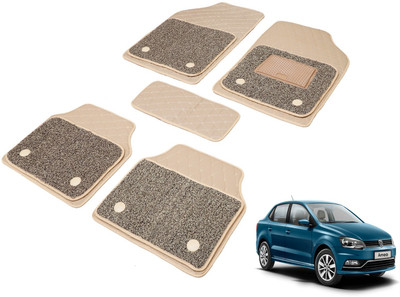 MOCKHE Leatherite, PVC 7D Mat For  Volkswagen Ameo(Beige)