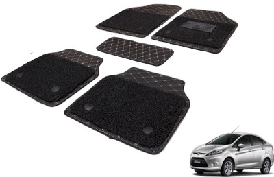 Auto Hub Leatherite, PVC 7D Mat For  Ford Fiesta(Black)