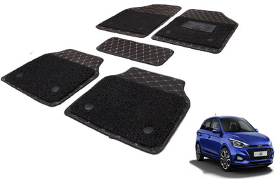 MOCKHE Leatherite, PVC 7D Mat For  Hyundai i20, i20 Active, Elite i20(Black)