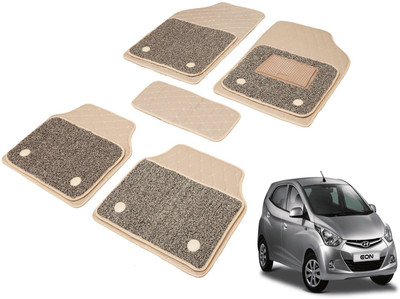 Auto Hub Leatherite, PVC 7D Mat For  Hyundai Eon(Beige)
