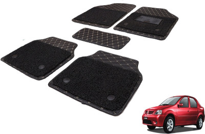Auto Hub Leatherite, PVC 7D Mat For  Mahindra Logan(Black)