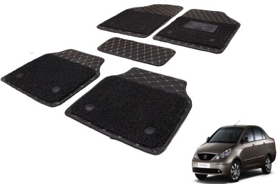 Auto Hub Leatherite, PVC 7D Mat For  Tata Indigo(Black)