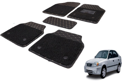 MOCKHE Leatherite, PVC 7D Mat For  Hyundai Accent(Black)